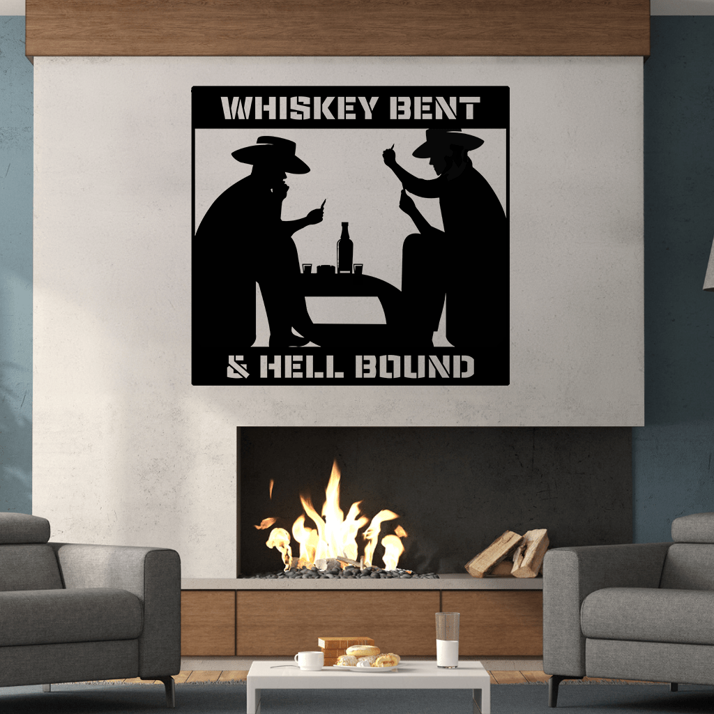 Cowboy's & Heroes Hell Bound Metal Wall Art