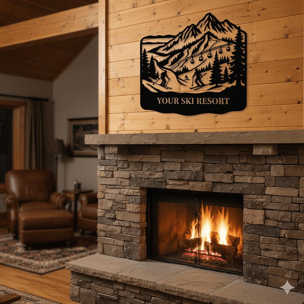 Custom Ski Resort Metal Wall Art - Country Proud USA