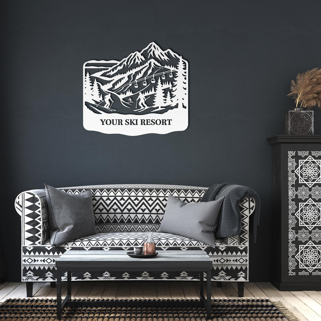 Custom_Ski_Resort_Metal_Wall_Art_White_Dark_Living_Room_Mockup.png