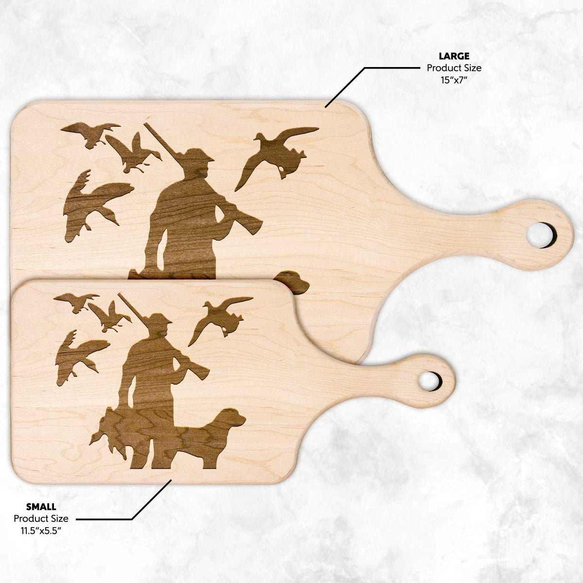 Deer Hunter Hardwood Paddle Cutting Board
