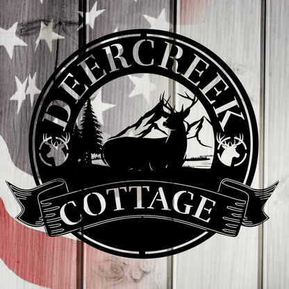 Personalized DeerCreek Cottage Metal Artwork