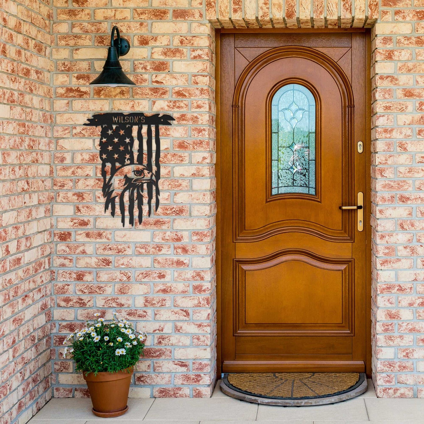 Distressed American Flag with Eagle