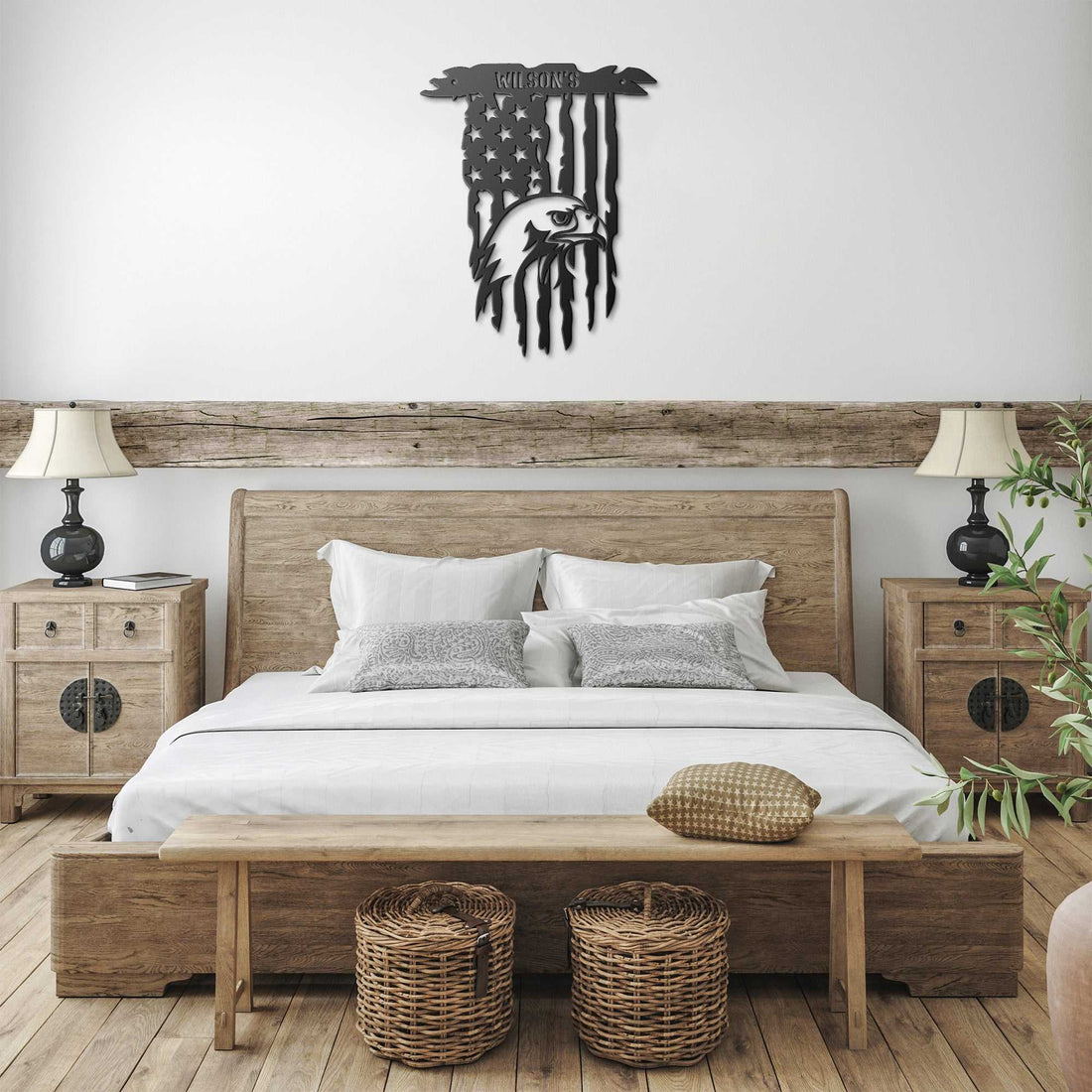 Distressed American Flag with Eagle