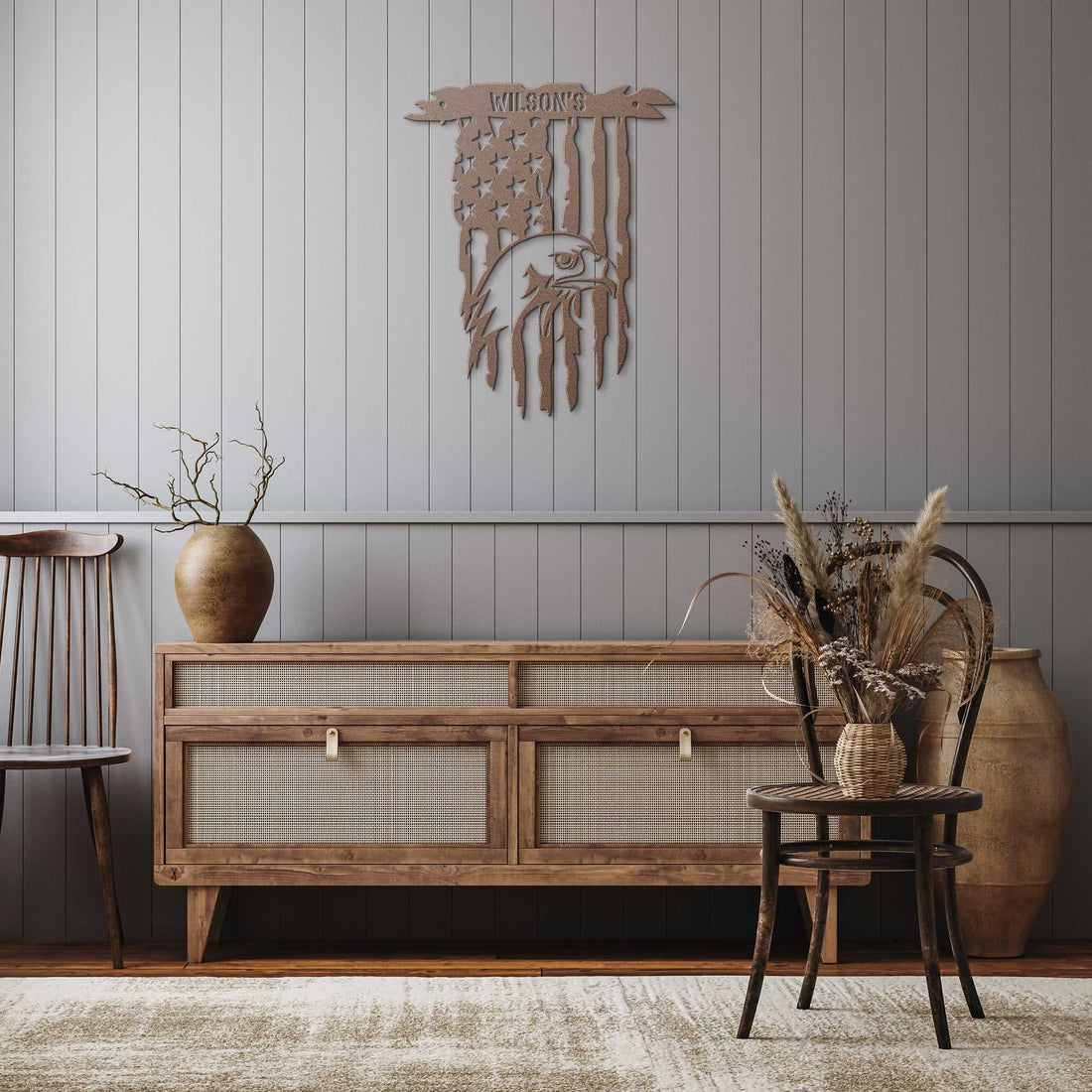 Distressed American Flag with Eagle