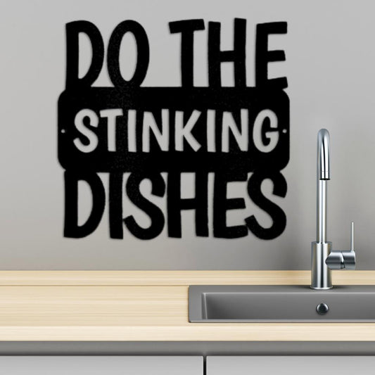 Do the Dishes Quote Metal Wall Art Decor