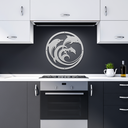 Dolphin_Circle_Metal_Wall_Art_Silver_Dark_Kitchen_Mockup.png