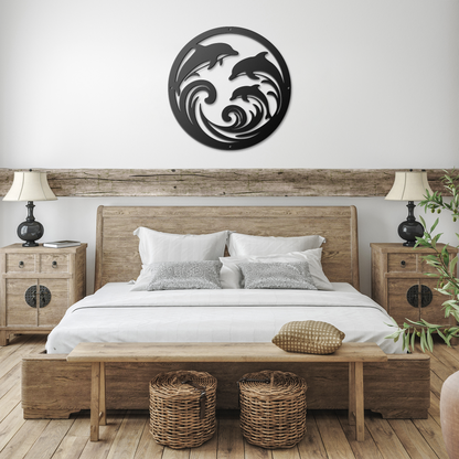 Dolphin_Trio_Round_Metal_Wall_Art_Black_Farmhouse_Bedroom_Mockup.png