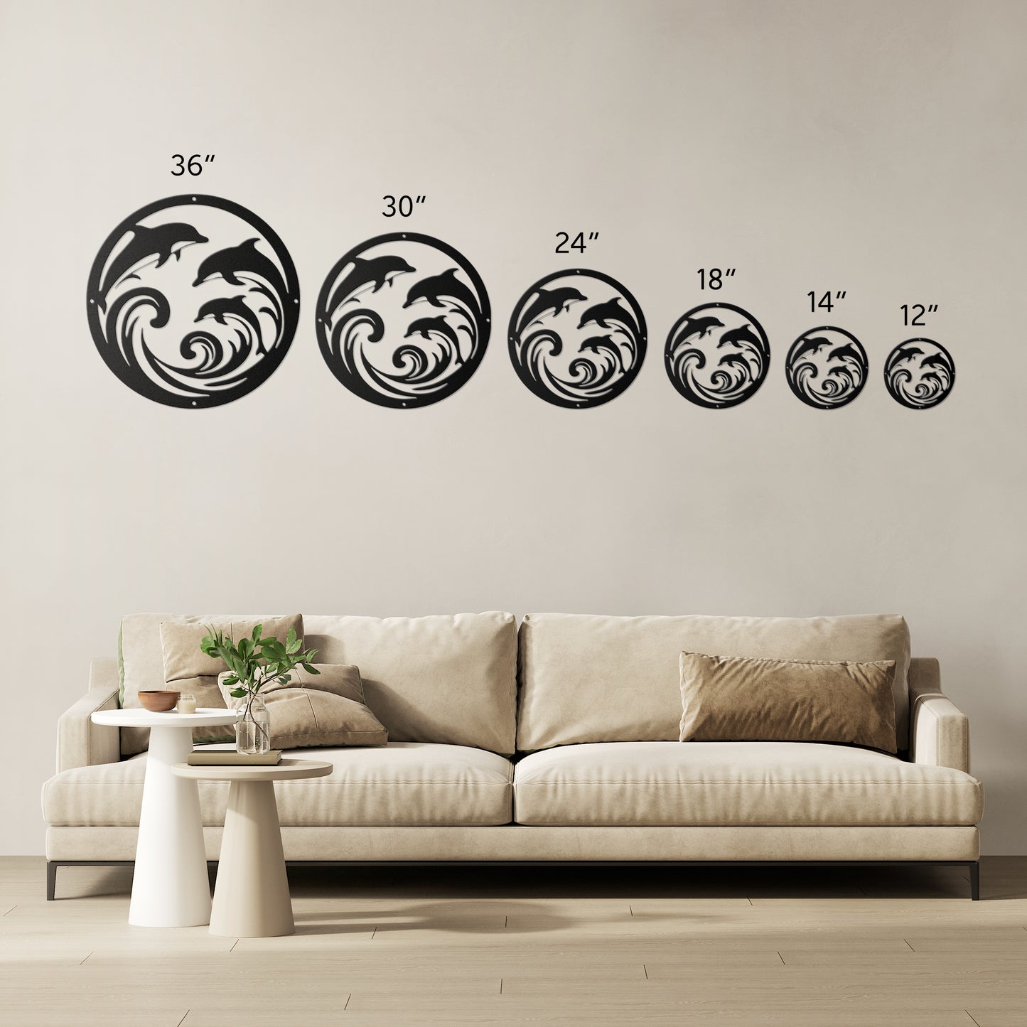 Dolphin_Trio_Round_Metal_Wall_Art_Size_Options_Mockup.png