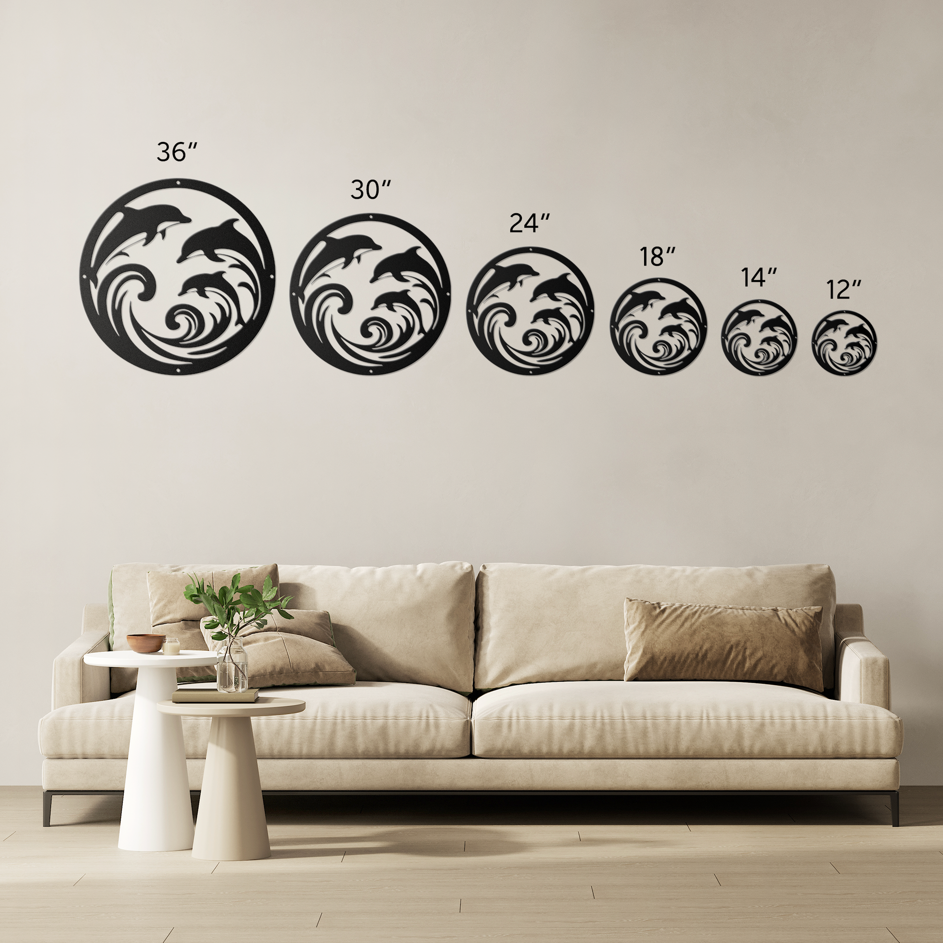 Dolphin_Trio_Round_Metal_Wall_Art_Size_Options_Mockup.png