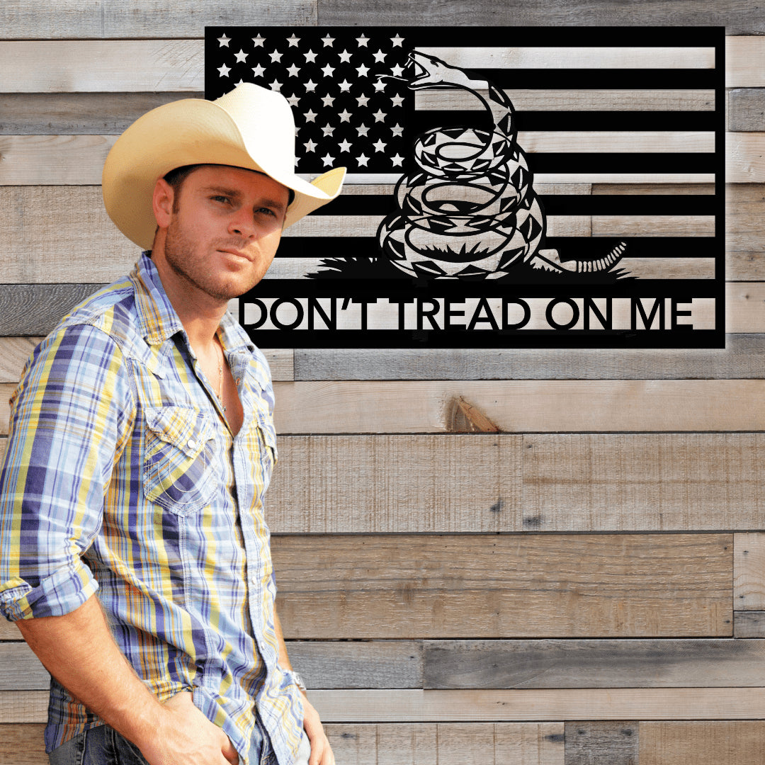 Don't Tread On Me Patriotic Metal Wall Art