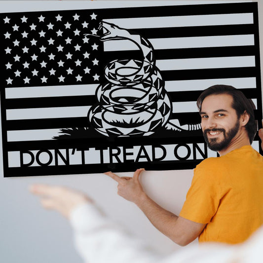 Don't Tread On Me Patriotic Metal Wall Art