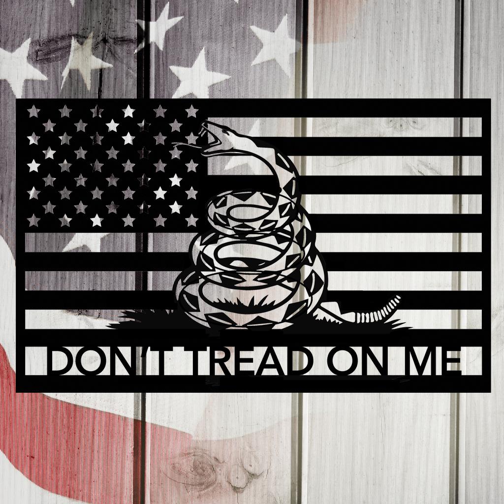Don't Tread On Me Patriotic Metal Wall Art