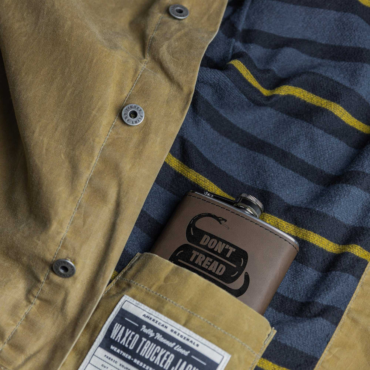 Don't Tread On Me Stainless Steel Flask