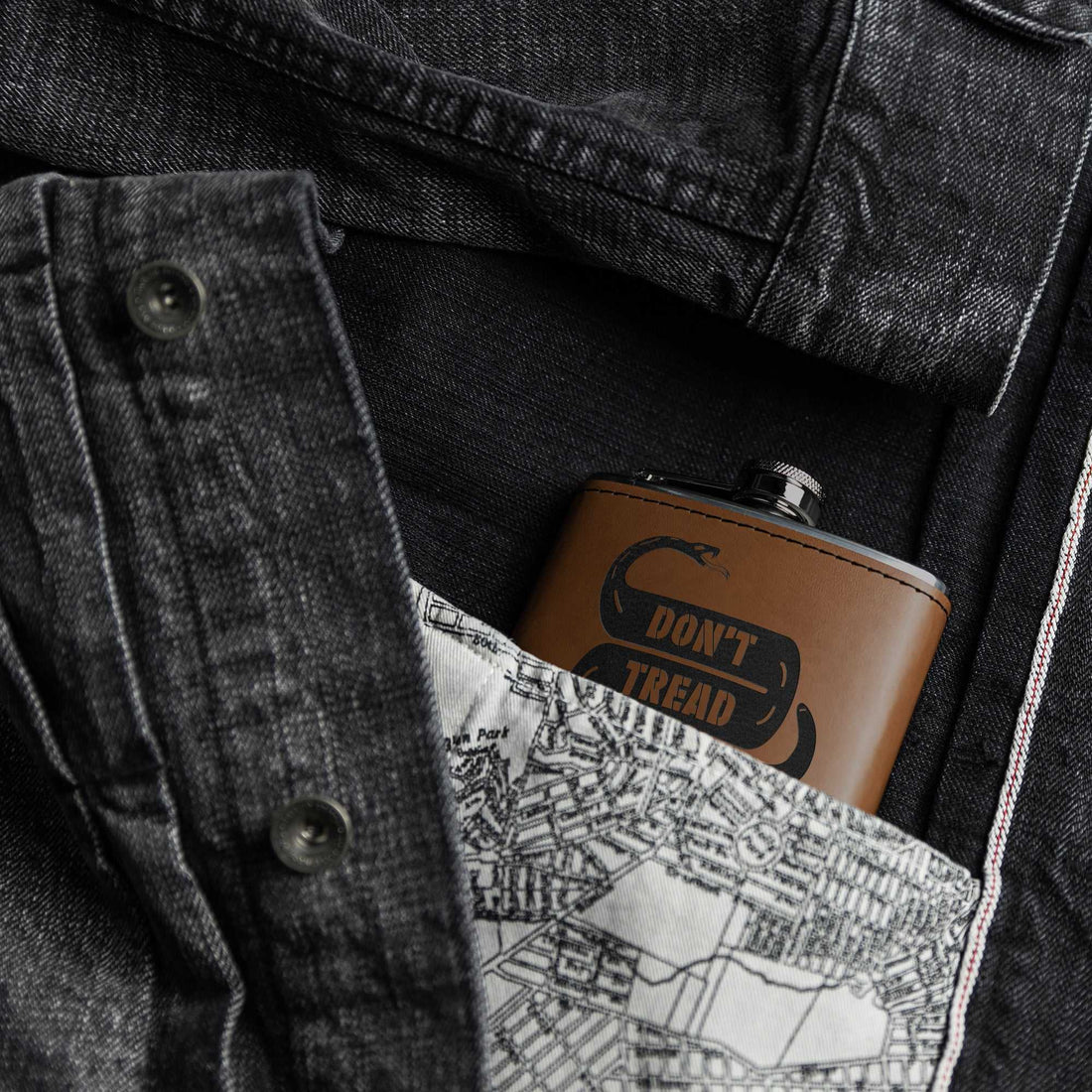 Don't Tread On Me Stainless Steel Flask