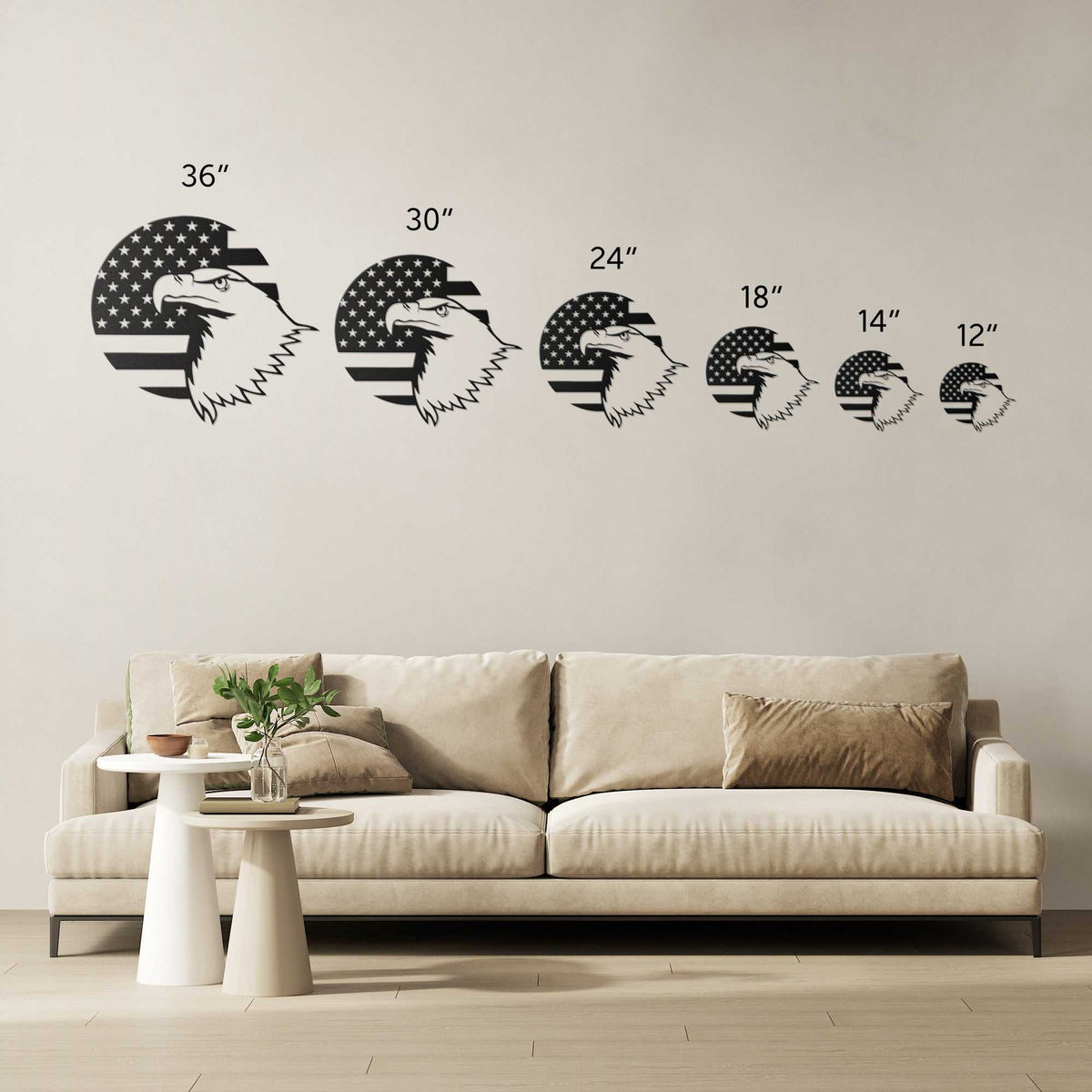 Eagle Head America Flag