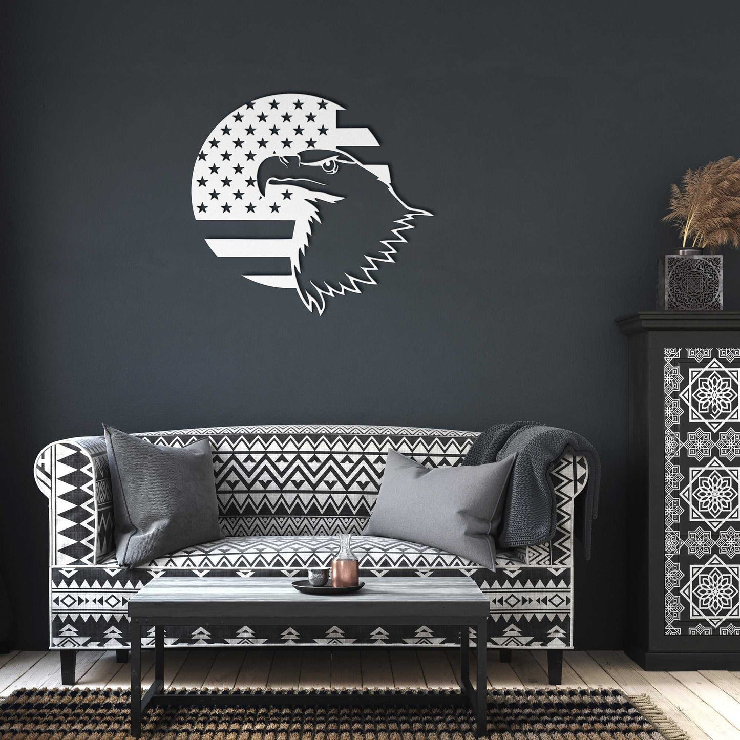 Eagle Head America Flag