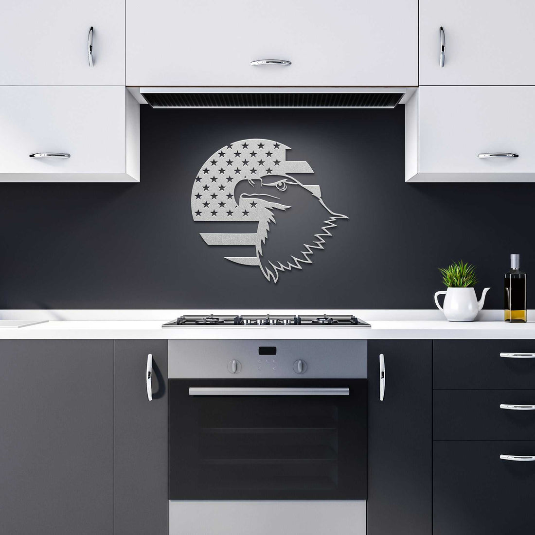 Eagle Head America Flag