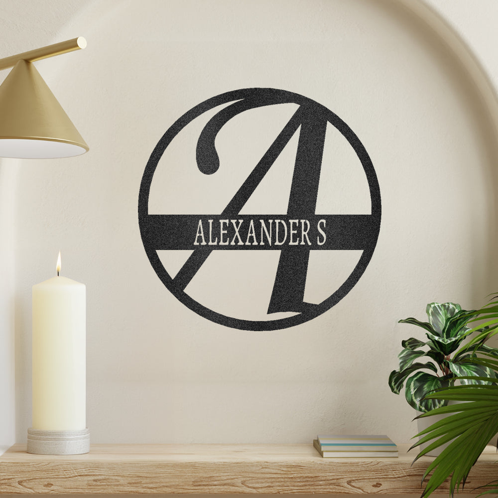 Exemplary Family Name and Letter Metal Art