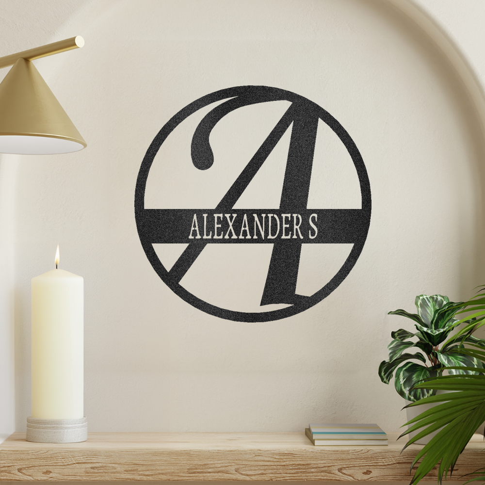 Exemplary Family Name and Letter Metal Art