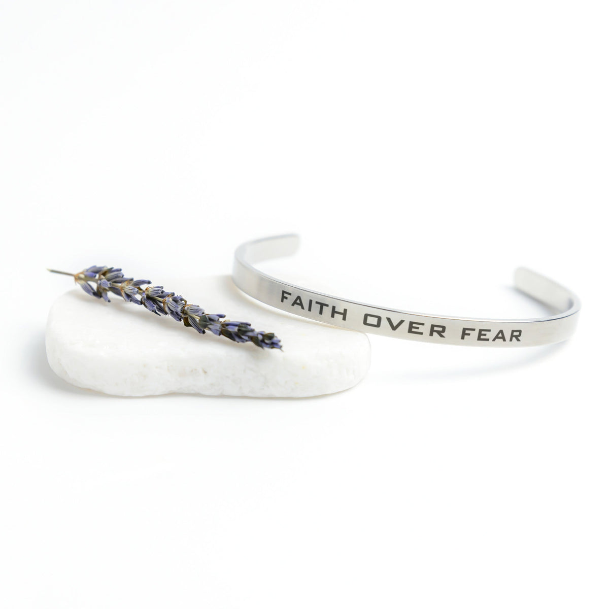 Faith Over Fear Cuff Bracelet