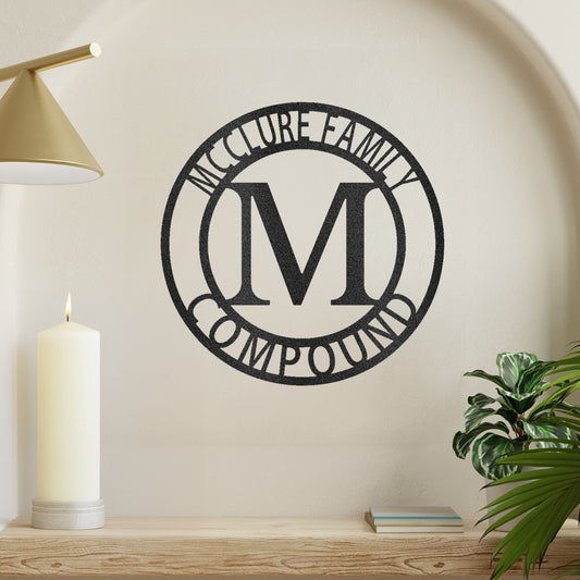 Family Love Metal Wall Art Home Forever Circle