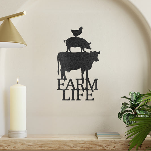 Farm Life Animals Metal Wall Art Home Decor