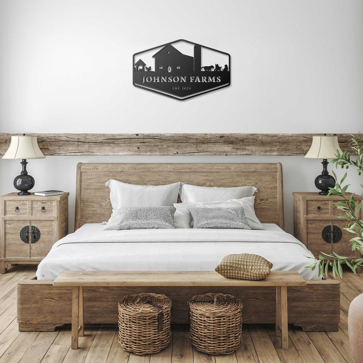 Farmhouse Scene with Animals