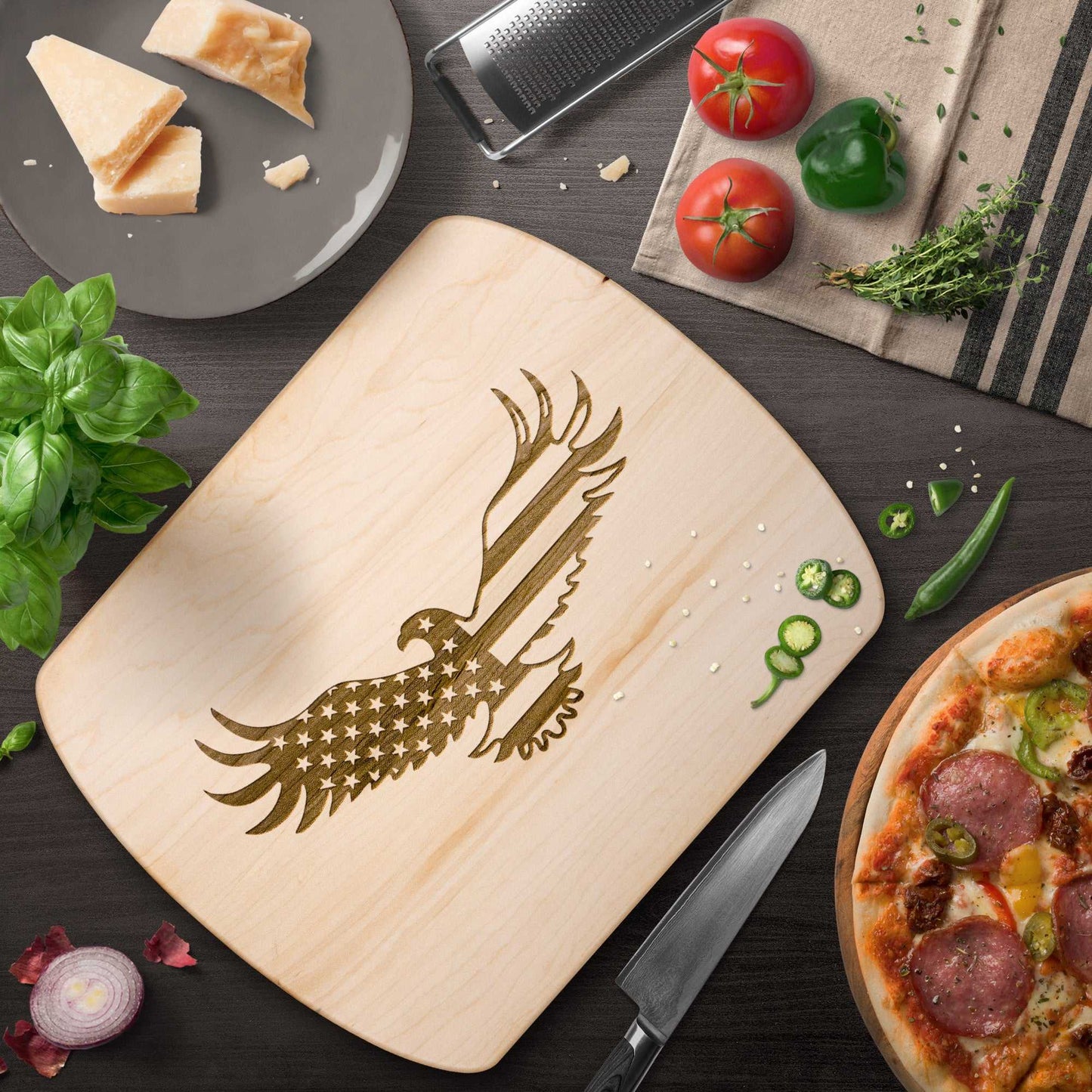 Flying American Eagle Cutting Board Hand-Crafted