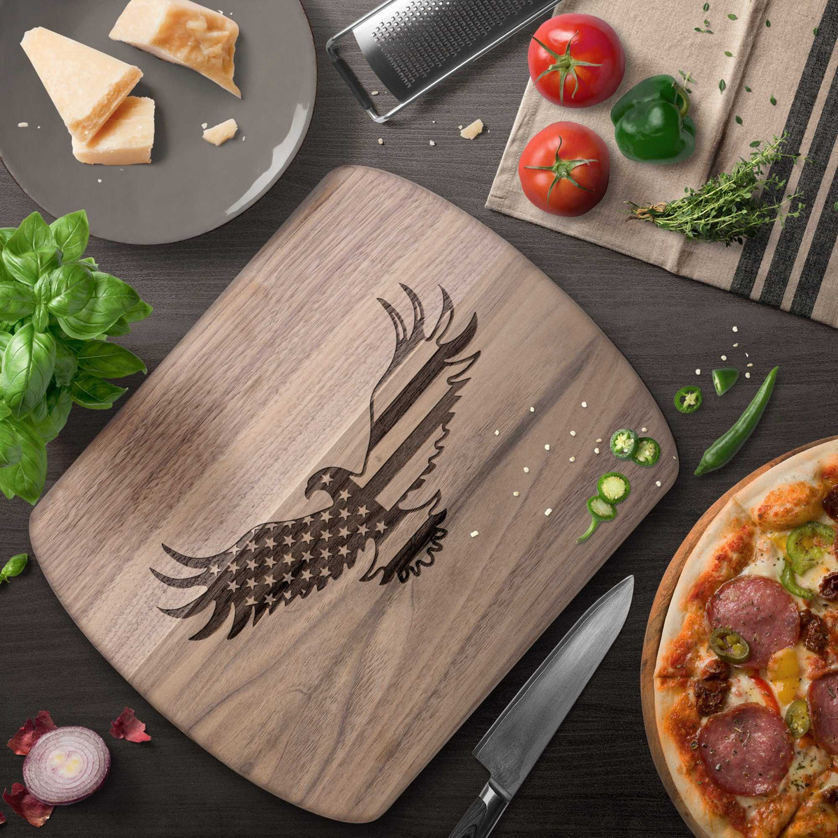 Flying American Eagle Cutting Board Hand-Crafted