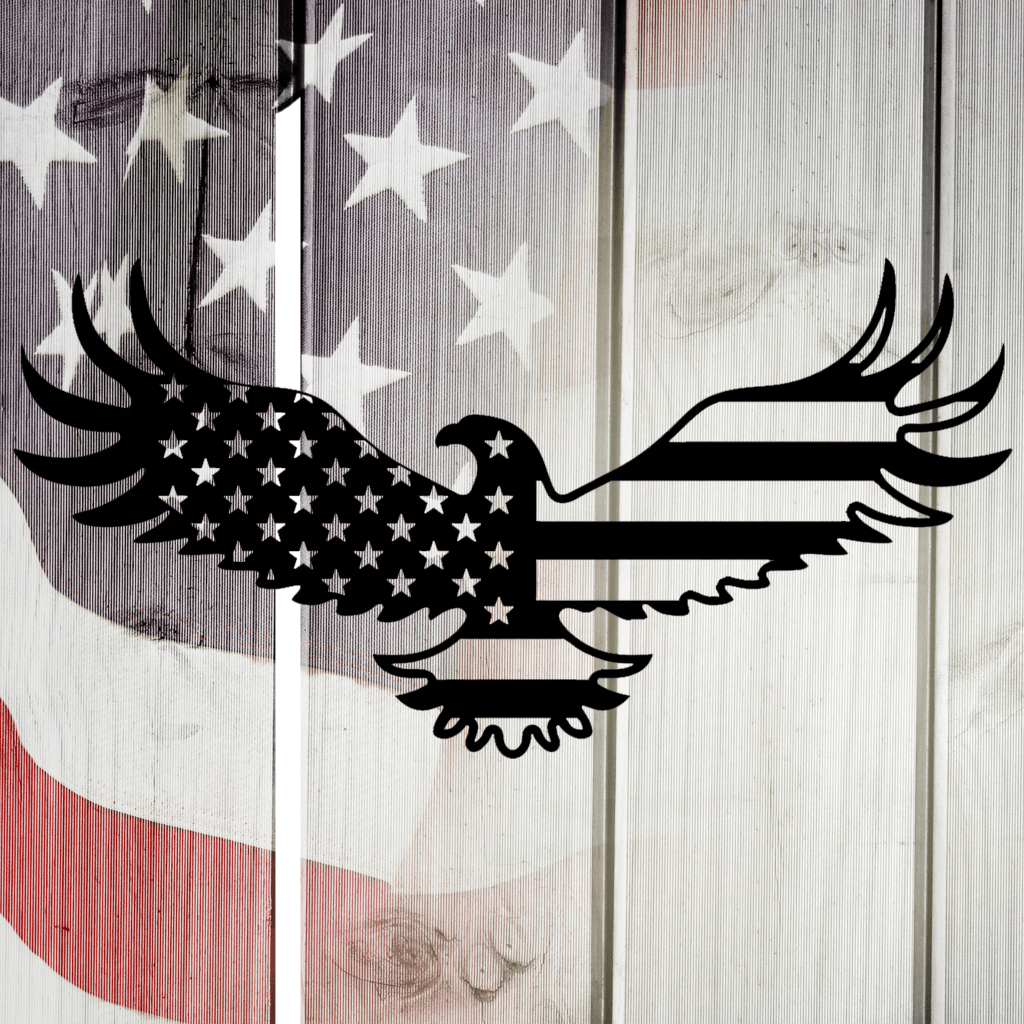 USA Proud Flying Eagle with Stars