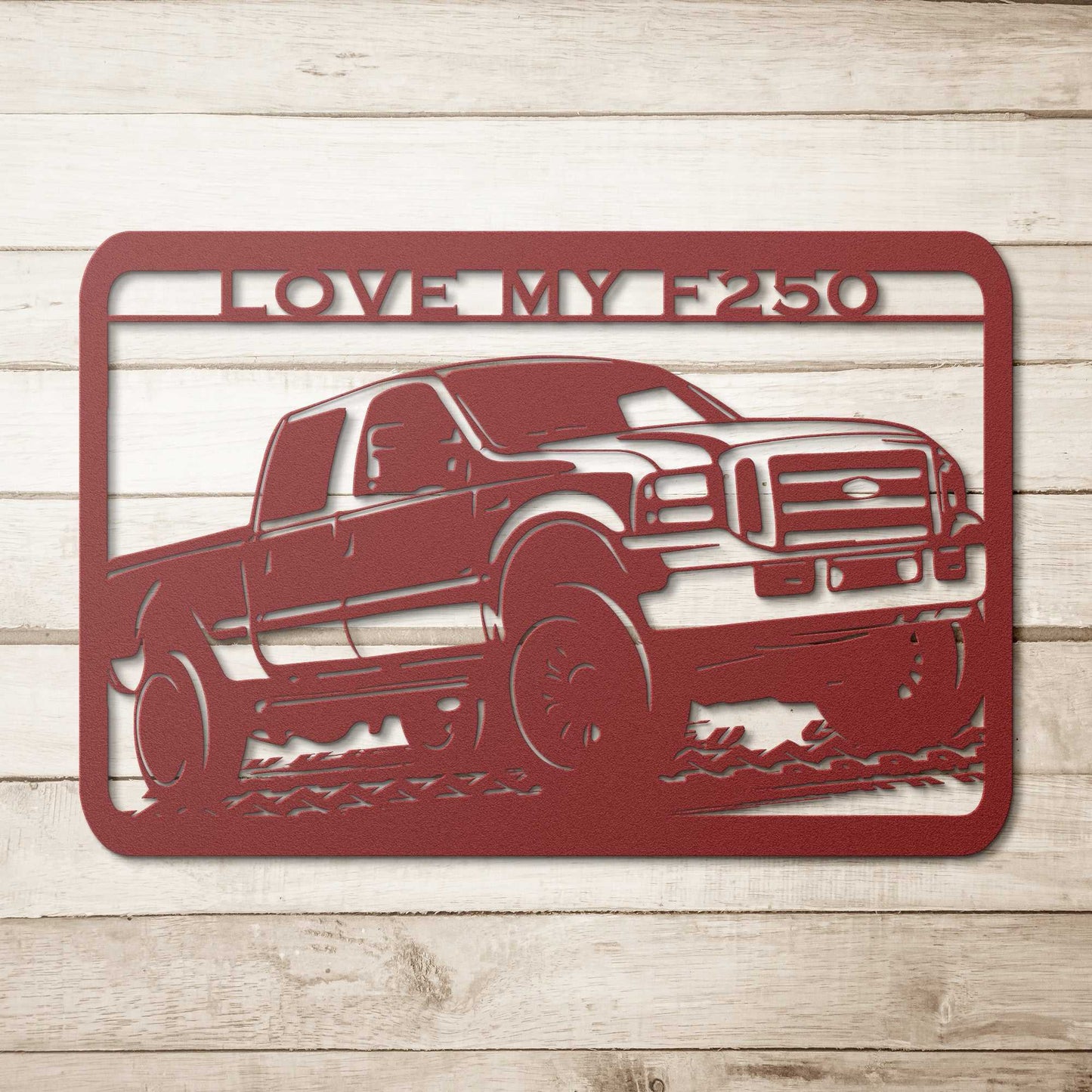Ford F250 Truck Lover Metal Wall Art