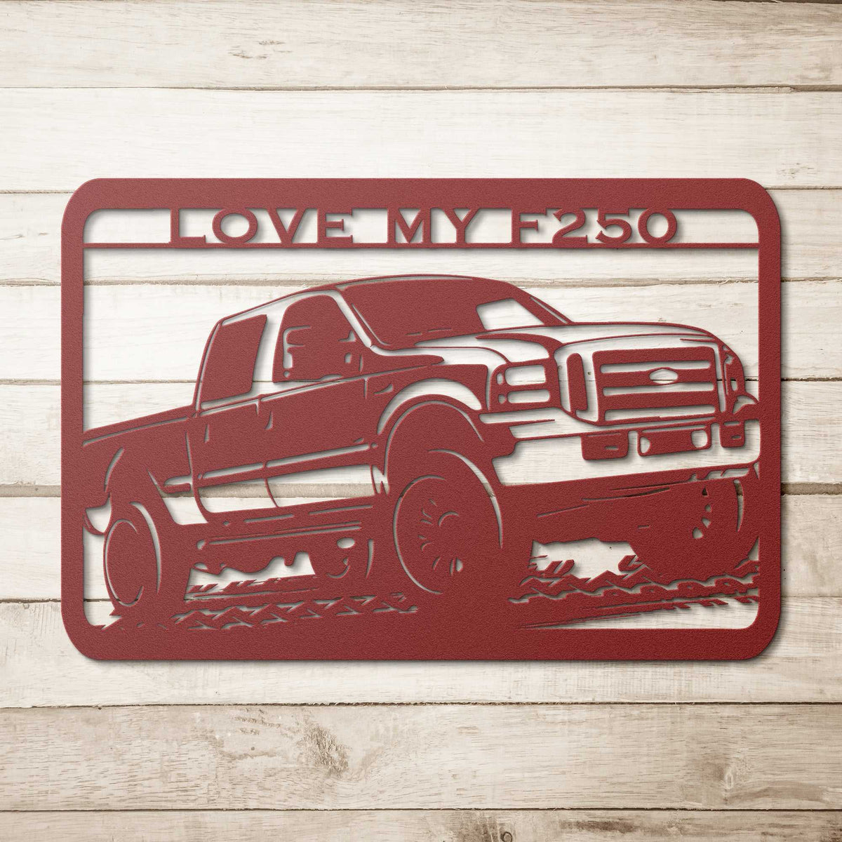 Ford F250 Truck Lover Metal Wall Art