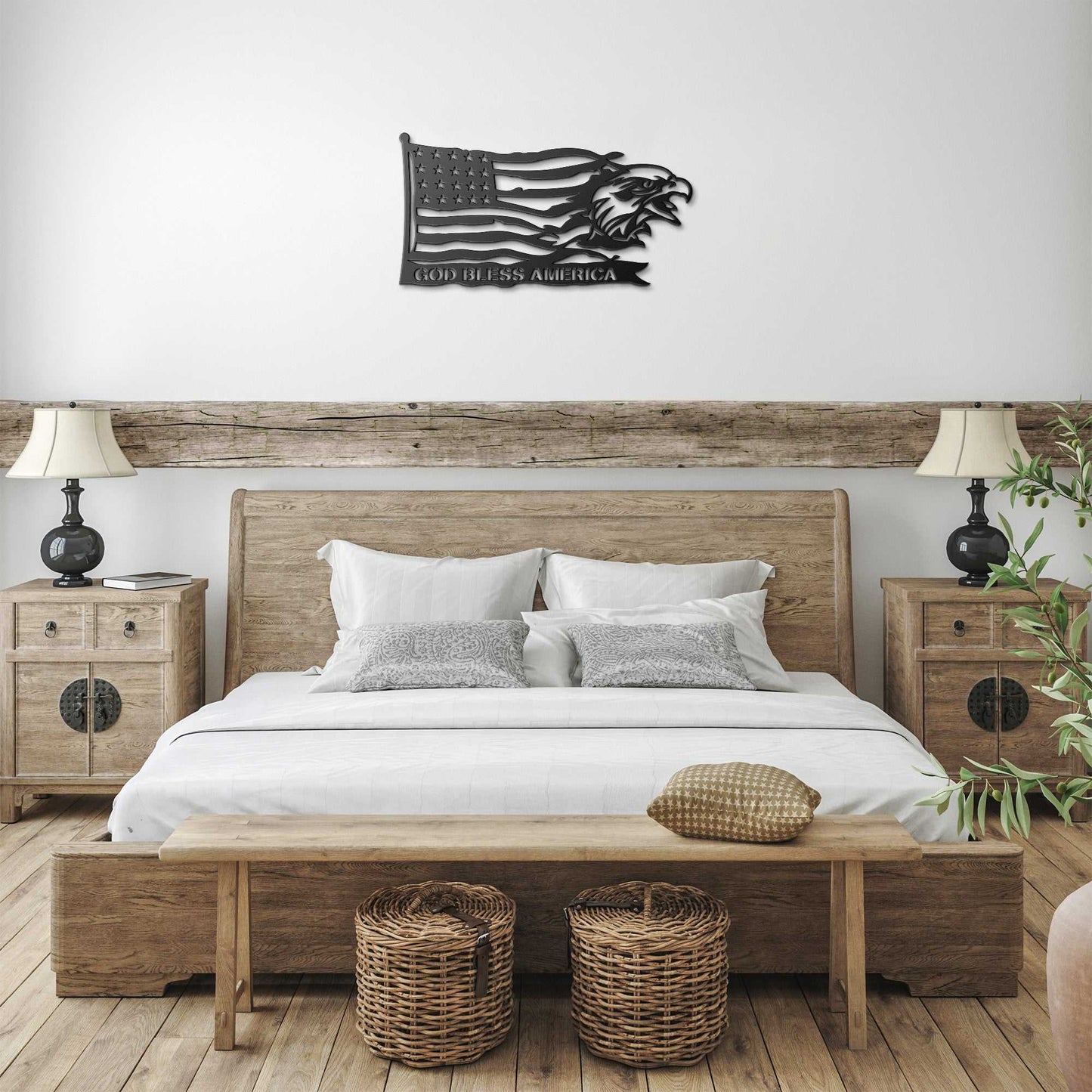 God Bless America Eagle and Flag