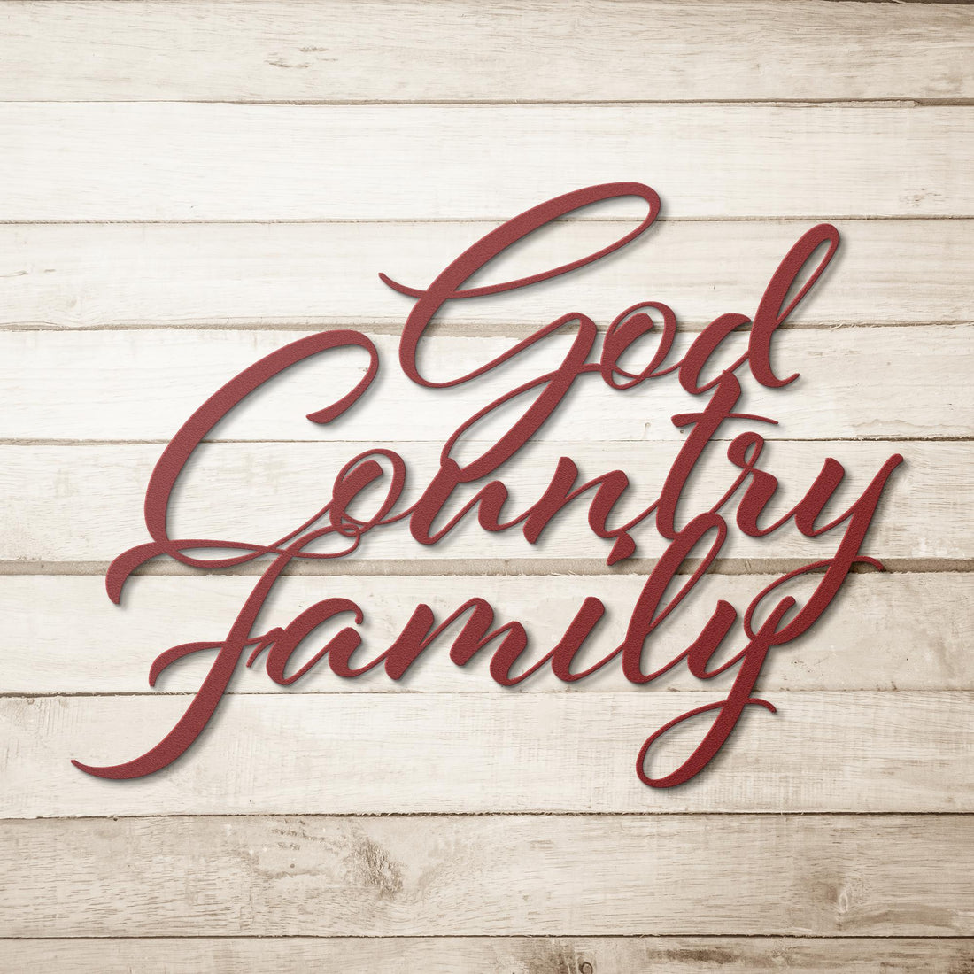 God_Country_Family_Metal_Script_Wall_A_Red_Simple_Wood_BKGD_Mockup
