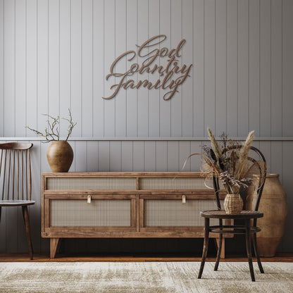God_Country_Family_Metal_Script_Wall_A_Copper_Rustic_Hallway_Mockup
