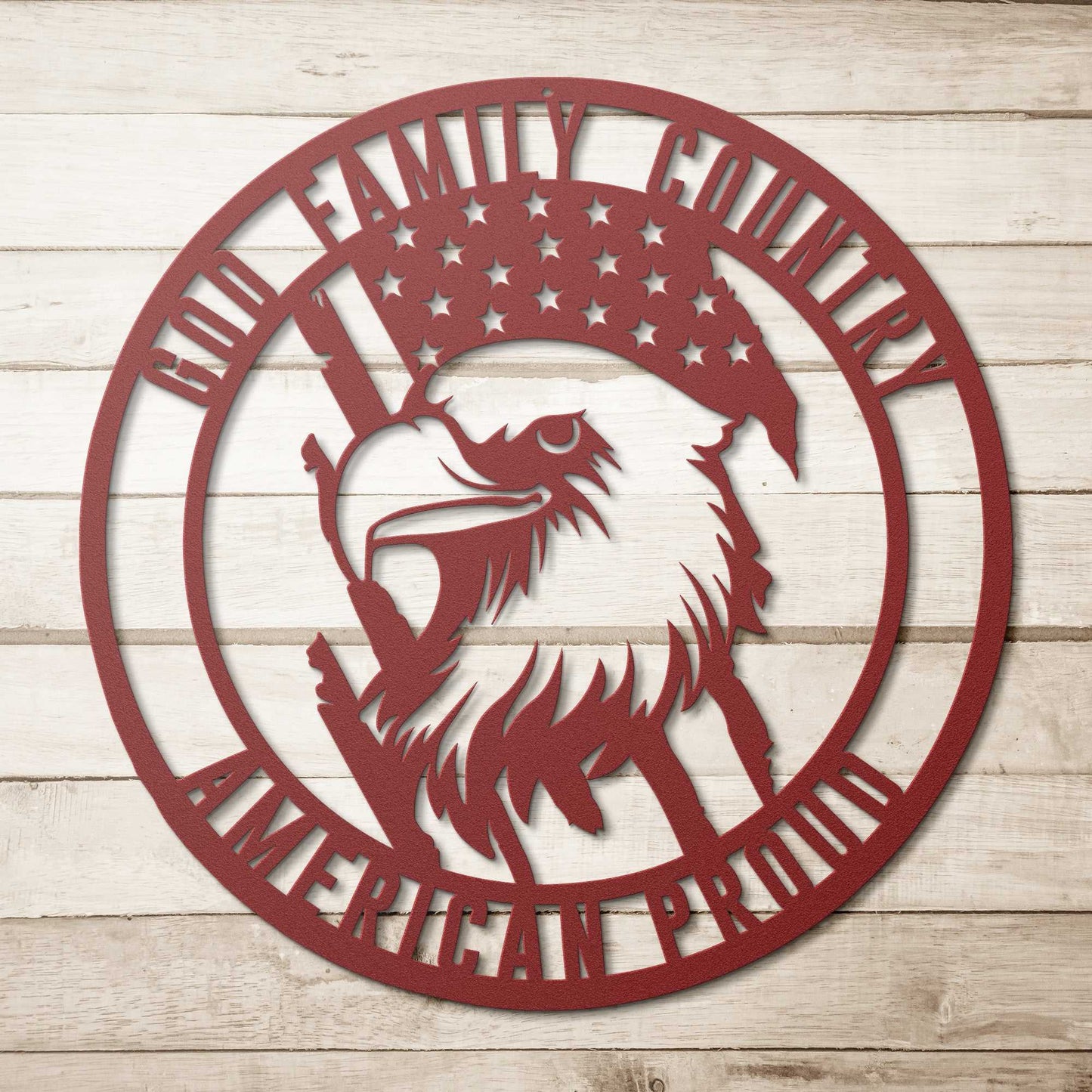 God. Family. Country. America Metal Wall Art
