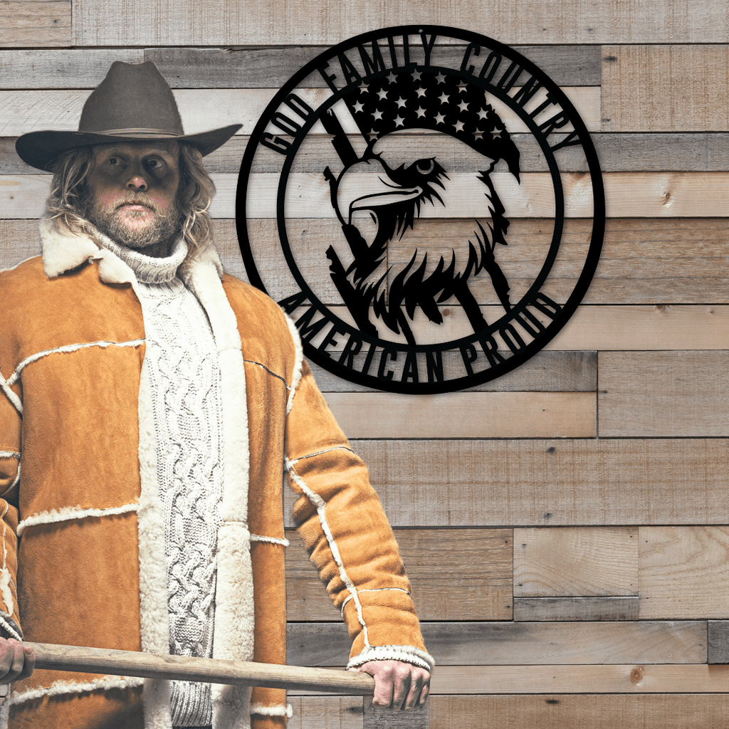 God. Family. Country. America Metal Wall Art