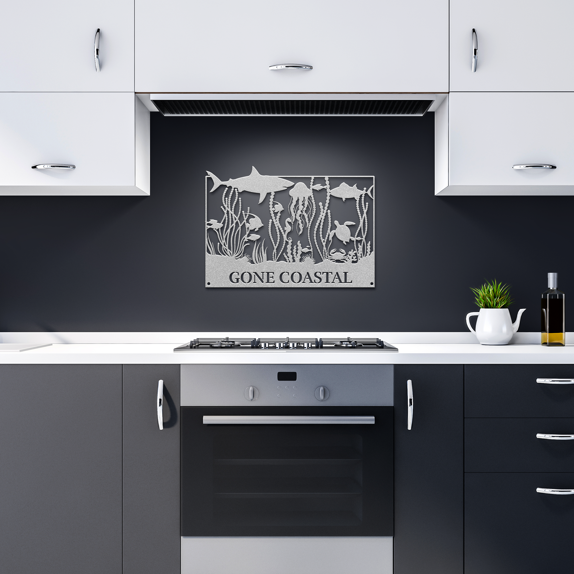Gone_Coastal_Sealife_Metal_Wall_Art_Silver_Dark_Kitchen_Mockup.png