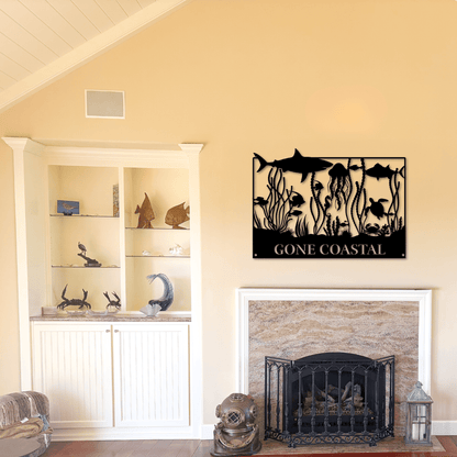 Gone Coastal Sealife Metal Wall Art - Country Proud USA
