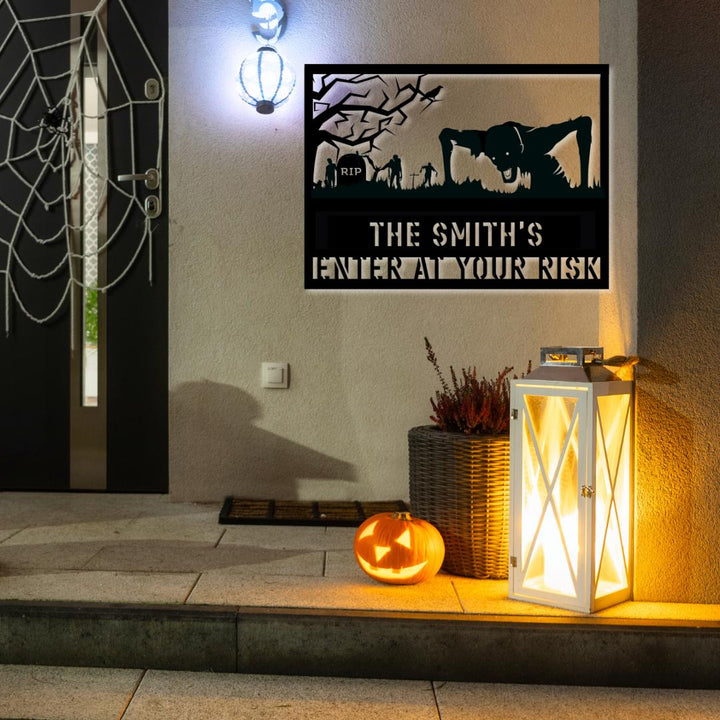 Halloween Monster Metal Wall Art Custom Home Decor