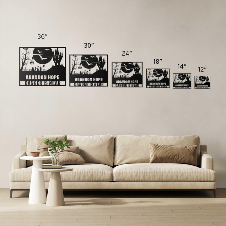 Halloween Scary Castle Metal Wall Art Custom Home Decor