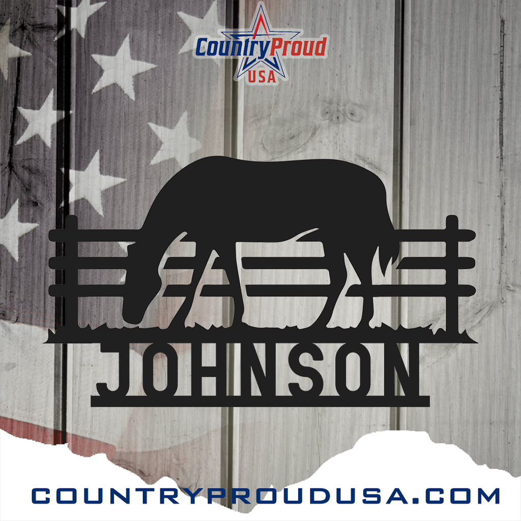 Horse in Pasture Metal Wall Art