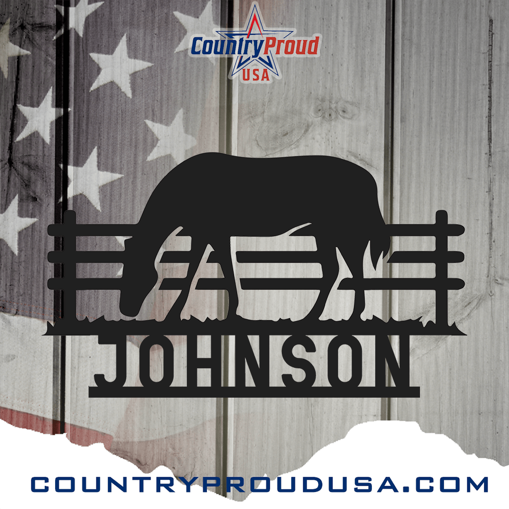 Horse in Pasture Metal Wall Art