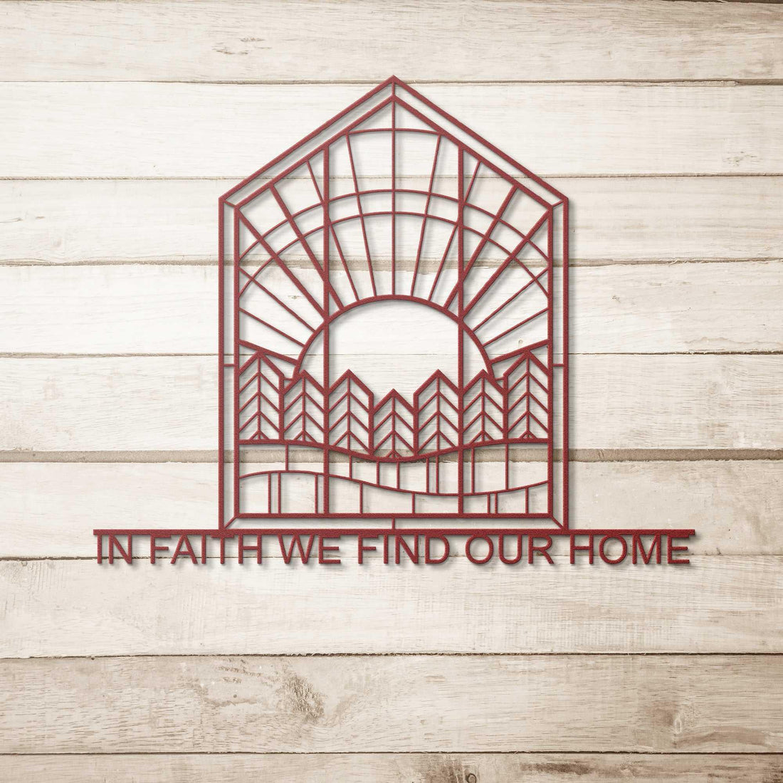 In Faith We Find Our Home Metal Wall Art