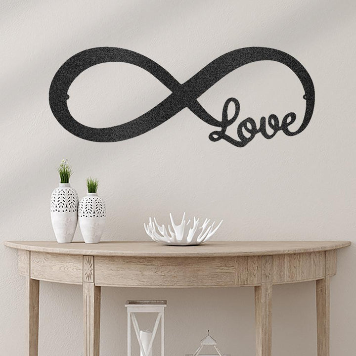 Infinite Love Quote Metal Wall Art Custom Decor