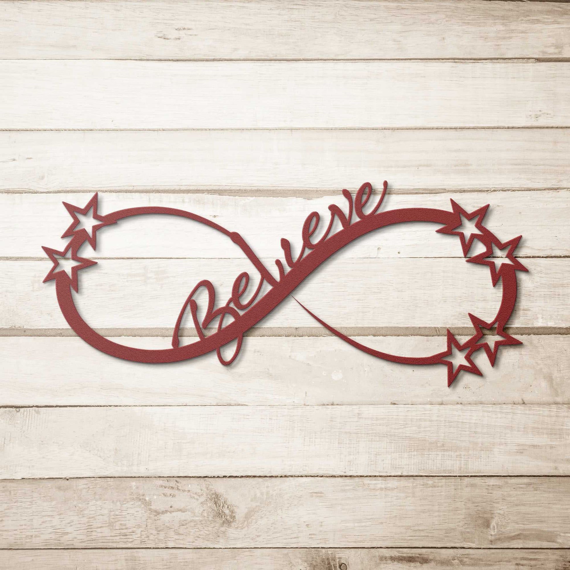 Infinity Believe Metal Wall Art Home Decor