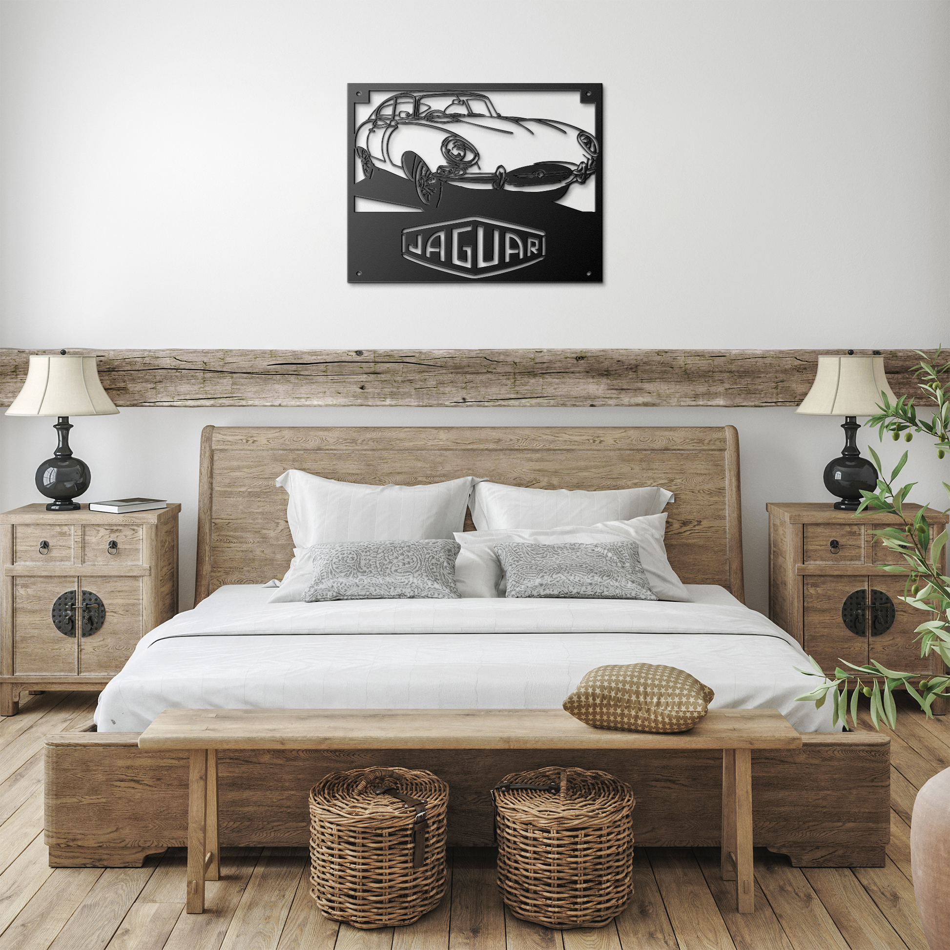 Jaguar_XKE_Coupe_Metal_Wall_Art_Black_Farmhouse_Bedroom_Mockup.png