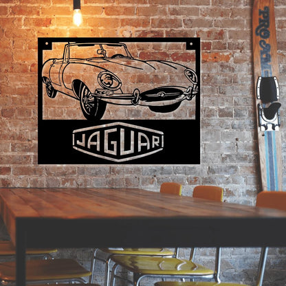 Jaguar XKE Roadster Metal Wall Art Decor