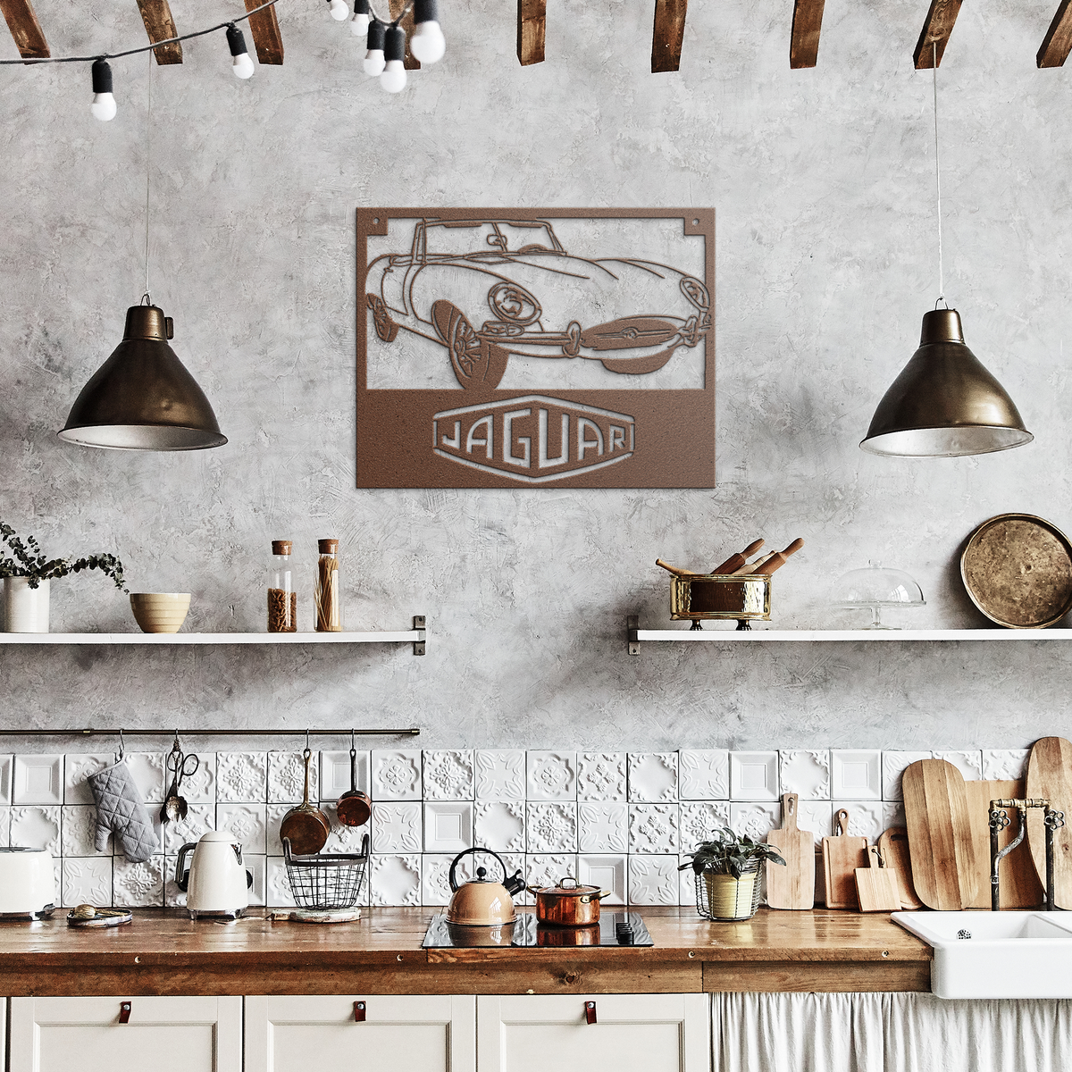 Jaguar_XKE_Roadster_Metal_Wall_Art_Copper_Rustic_Kitchen_Mockup.png