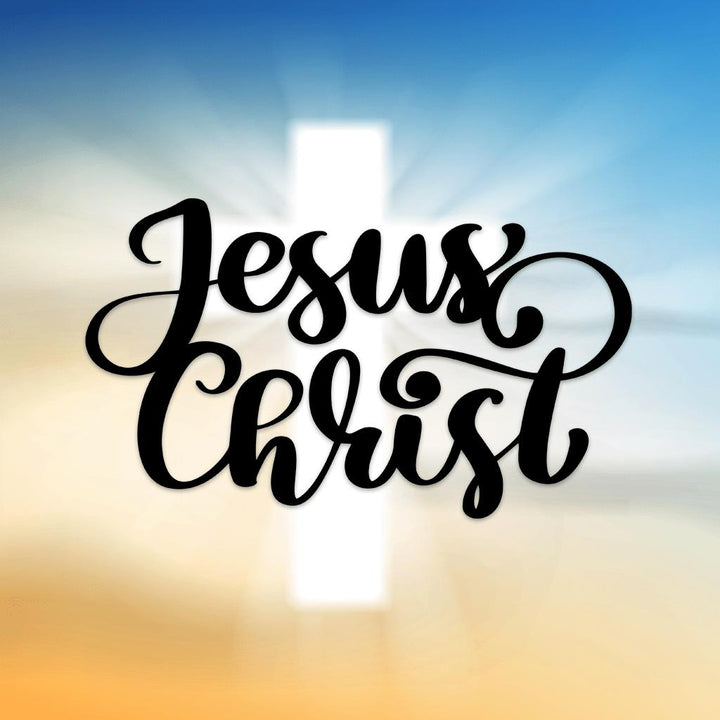 Jesus Christ Script Text Metal Wall Art